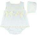 Vestido 3 Piezas Adela Blanco Pique